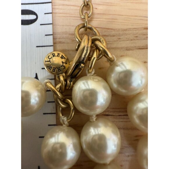 J. Crew Double Strand Pearl & Rhinestone Cluster Statement Necklace - Picture 11 of 11
